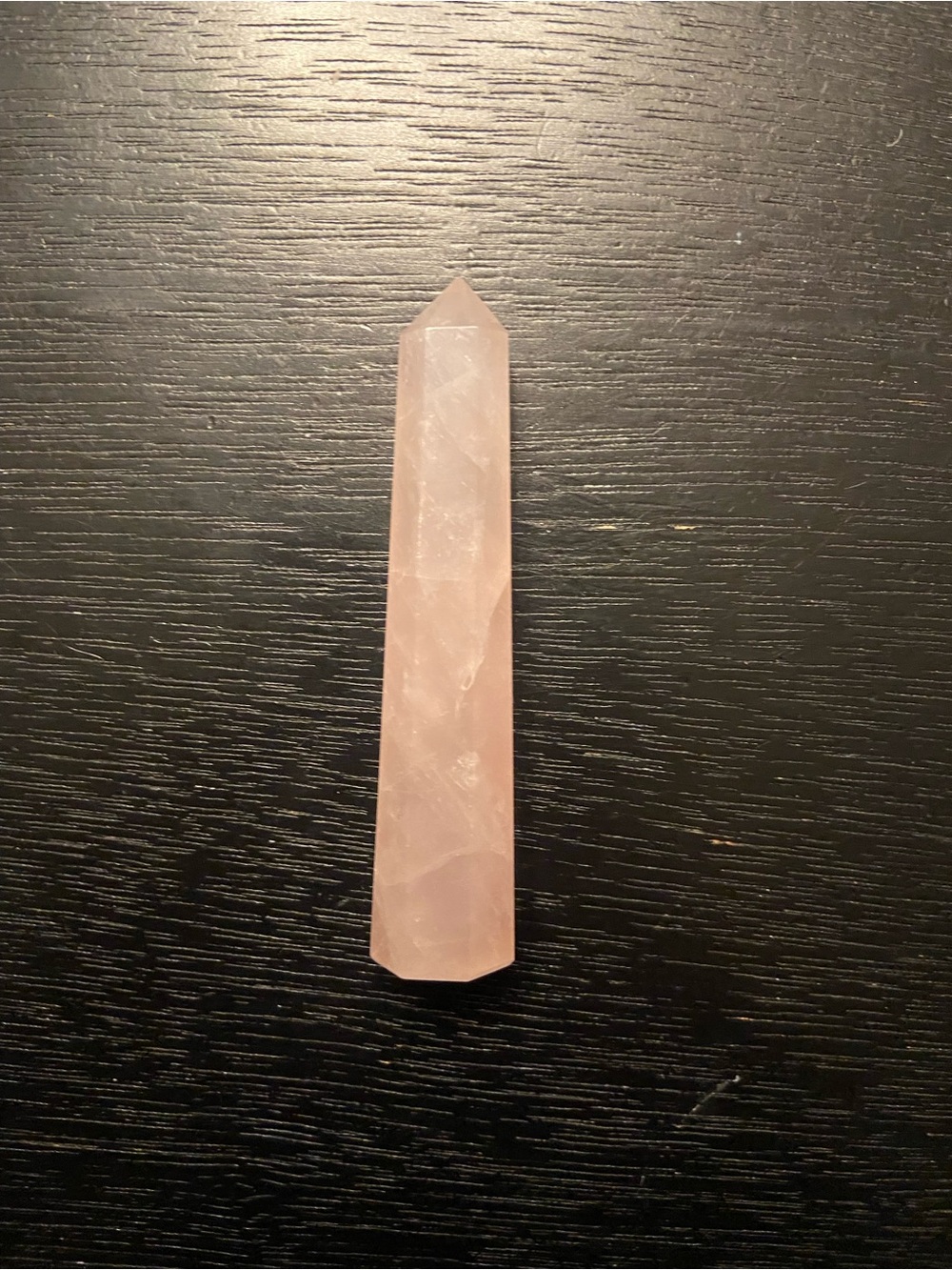 Rose Quartz Point Crystal - Light Pink